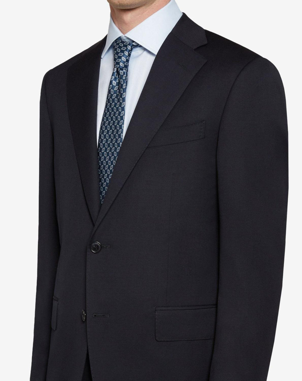 Corneliani colbert essentials-100% Wol-HEREN PAKKEN & COLBERTS-Blauw