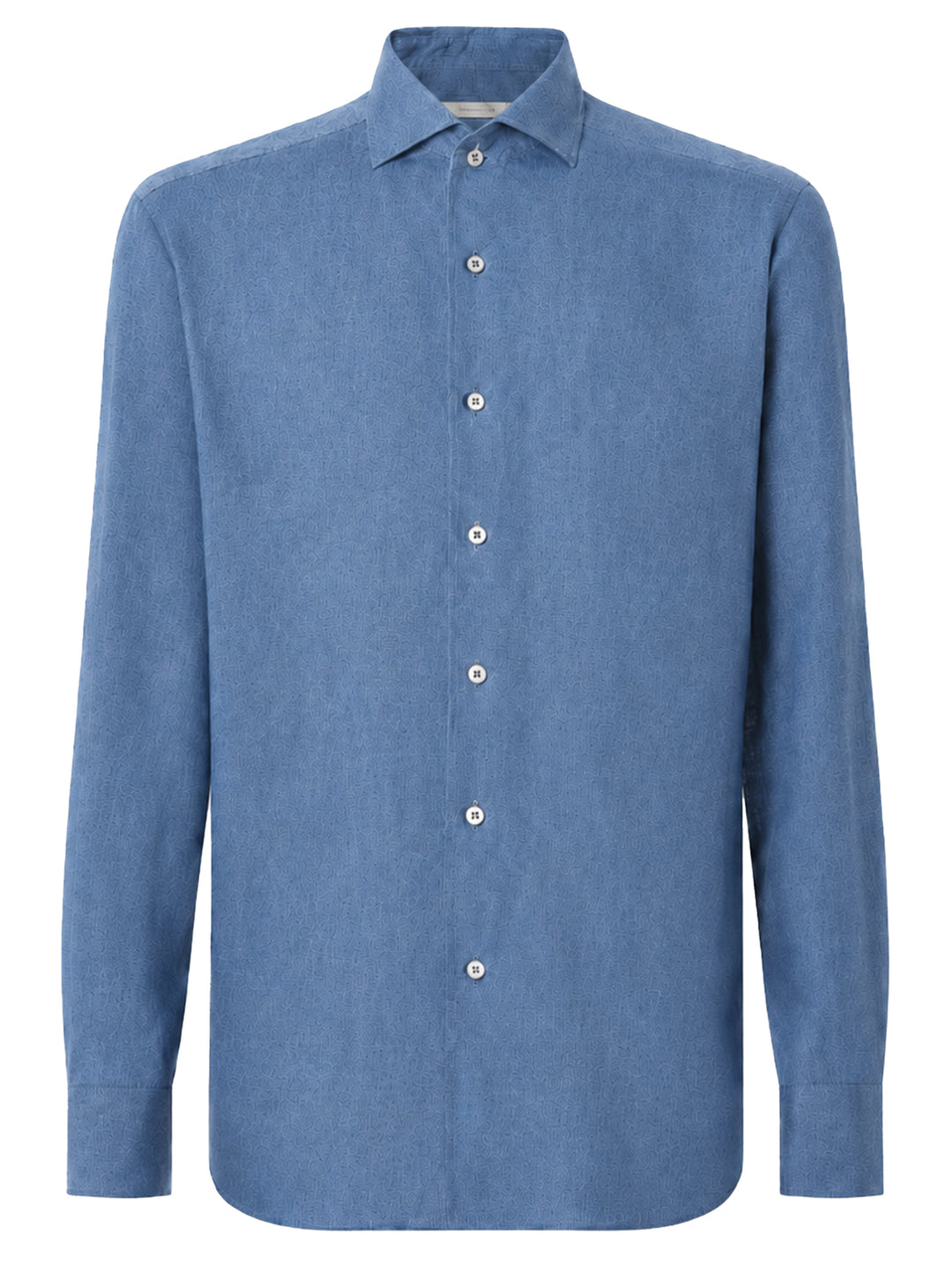 Corneliani Denim Shirt – Blauw-100% katoen-HEREN SHIRTS-Blauw