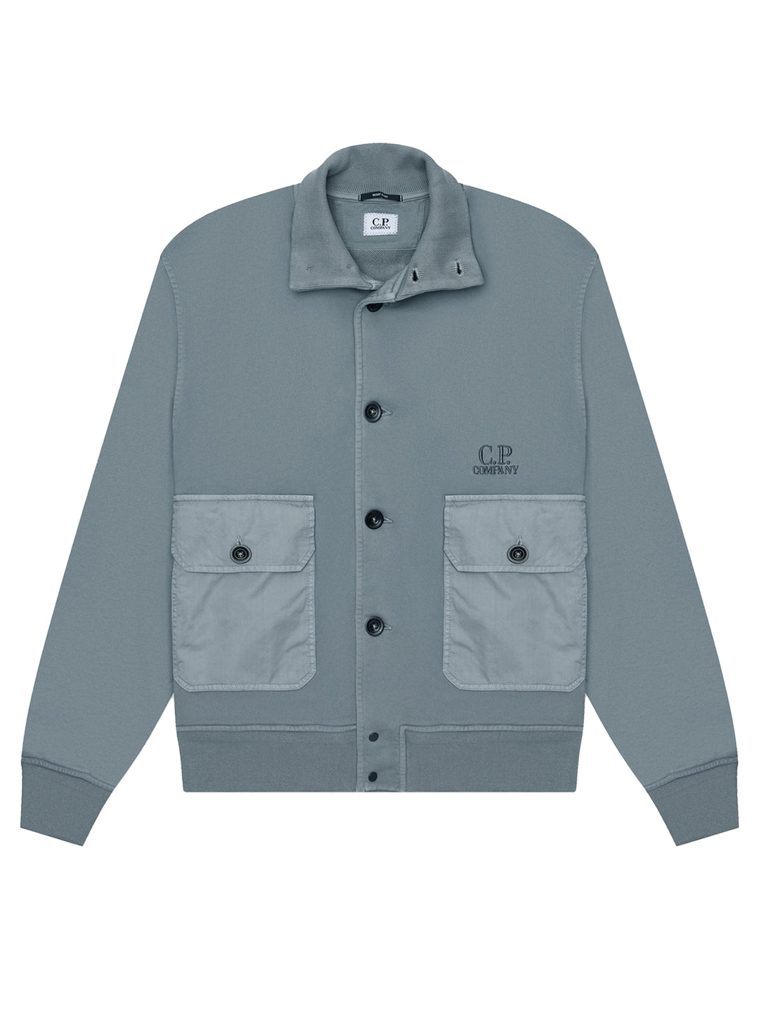 CP Company Dyed Button Overshirt – Blauw-- Buitenstof: 100% katoen<br />- Secundaire stof: 100% katoen-HEREN TRUIEN & VESTEN-Blauw
