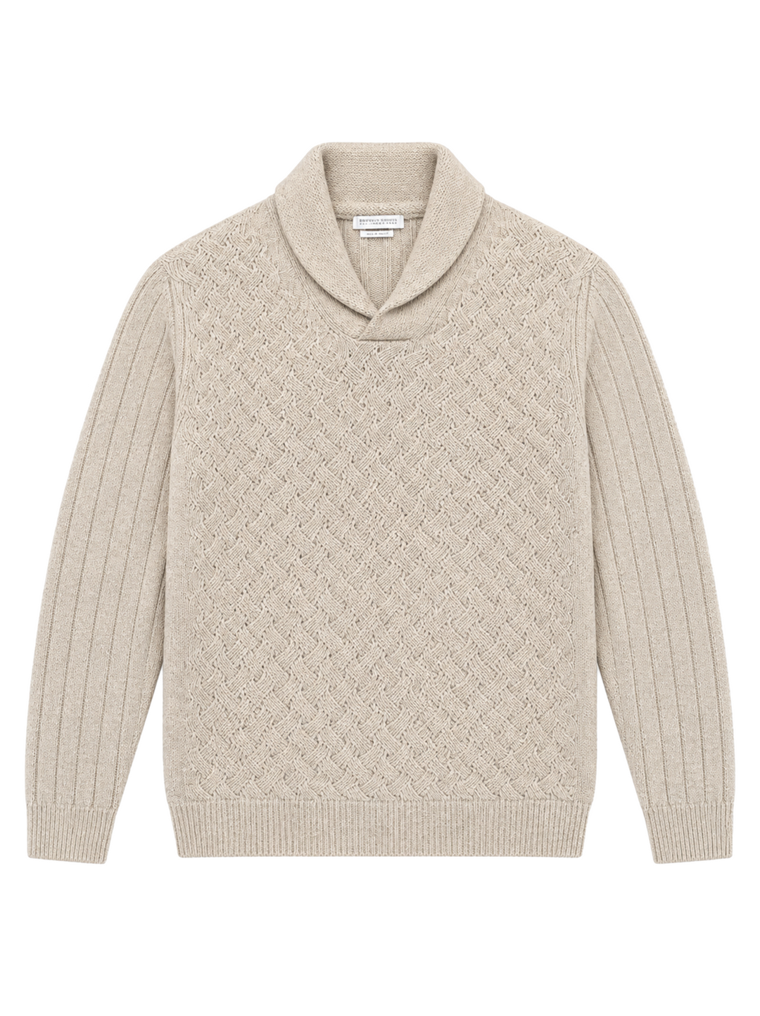 Daniele Fiesoli Gebreide Polo – Beige-50% alpaca, 50% merinowol-HEREN TRUIEN & VESTEN-Beige