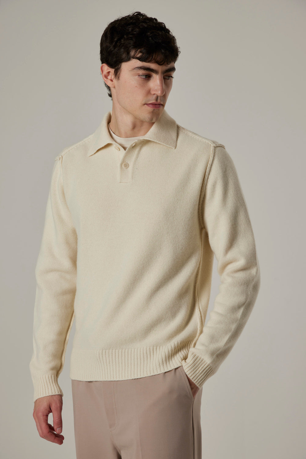 Daniele Fiesoli Merino Cashmere Polo – Room-90% merinowol, 10% cashmere-HEREN TRUIEN & VESTEN-Room
