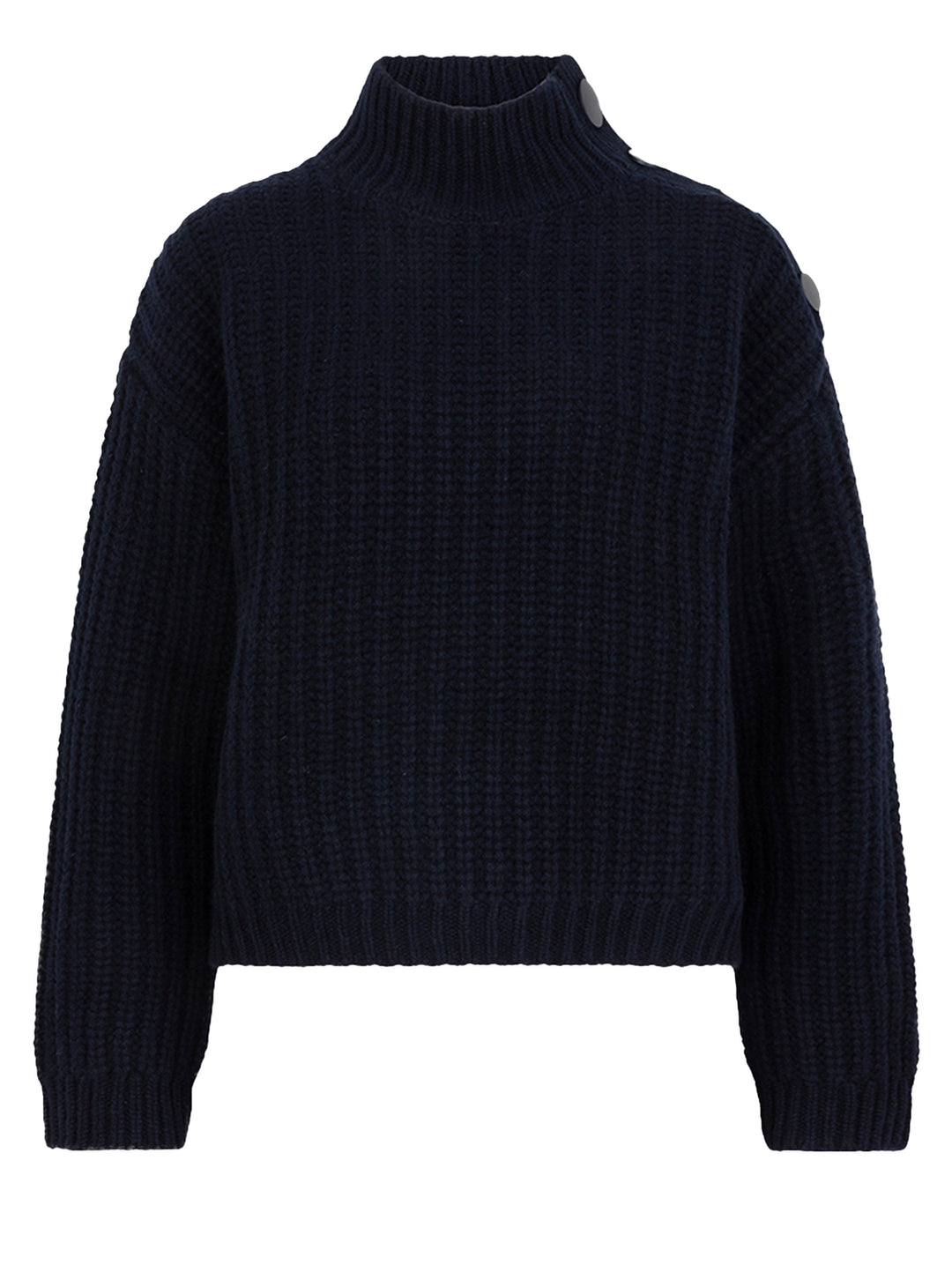 Dante 6 Adouna Rigebreide Trui – Blauw-100% wol-DAMES TRUIEN & VESTEN-Blauw