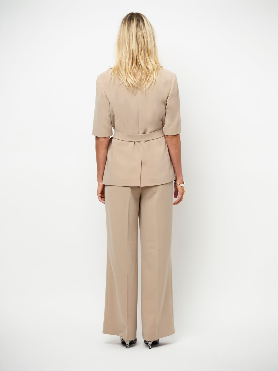 Dante 6 Alain pantalon - Beige-92% polyester, 8% elasthaan-DAMES BROEKEN-Beige