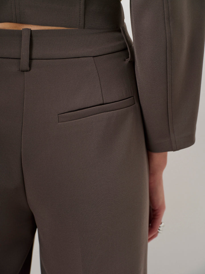 Dante 6 Alain Pantalon – Grijs-92% polyester, 8% elastaan-DAMES BROEKEN-Grijs