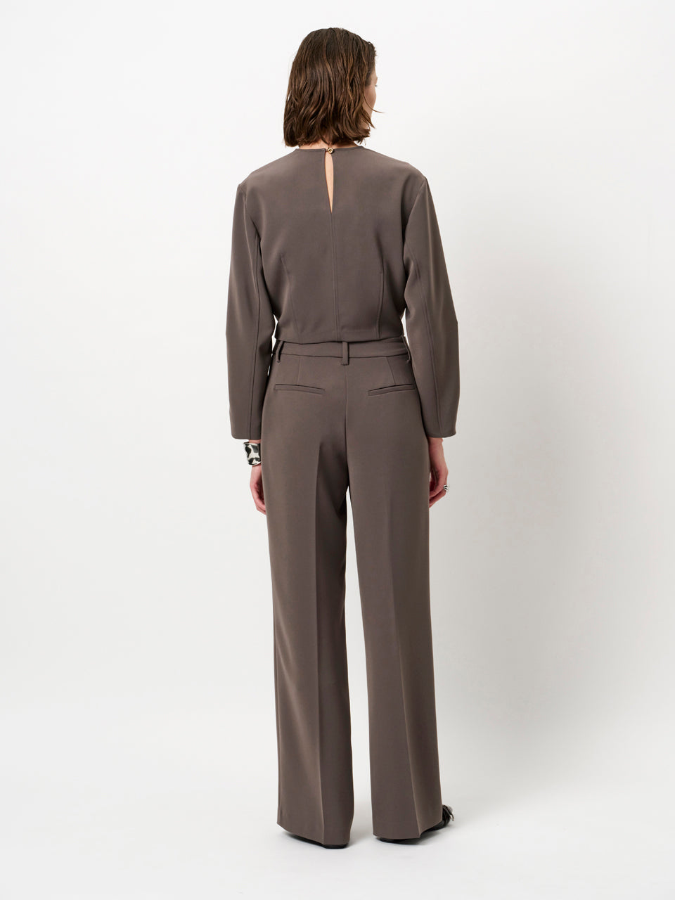 Dante 6 Alain Pantalon – Grijs-92% polyester, 8% elastaan-DAMES BROEKEN-Grijs