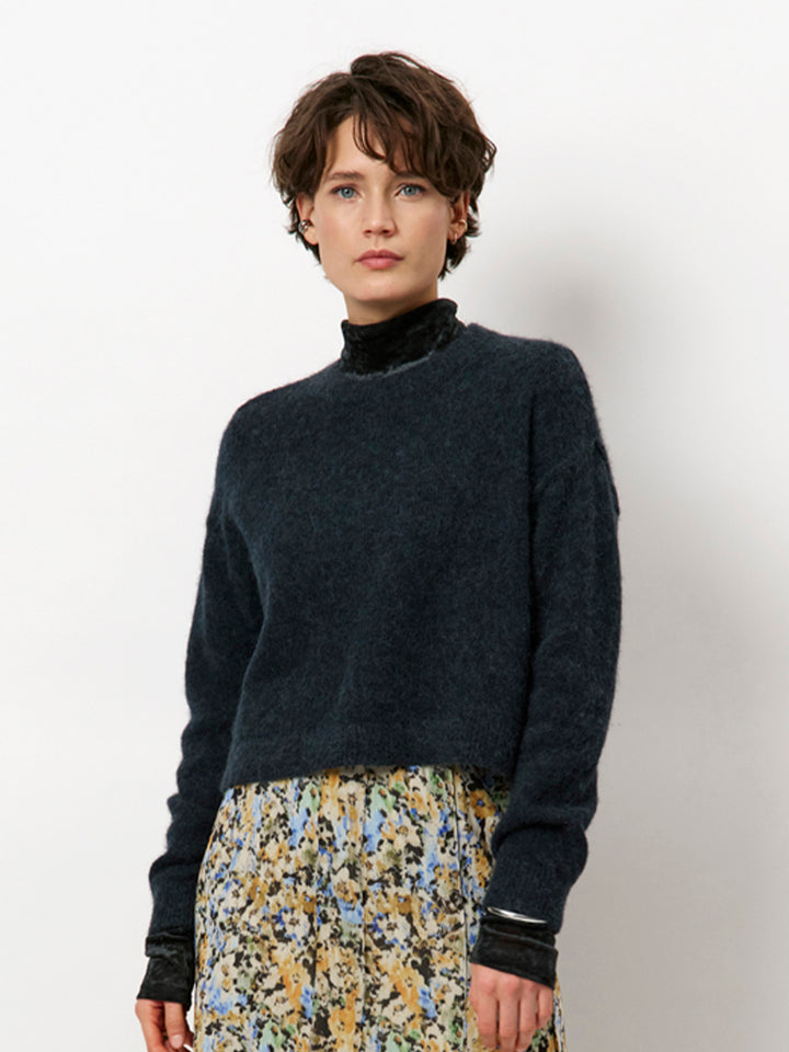 Dante 6 Ariama Crewneck Sweater – Groen-41% alpaka wol, 37% polyamide, 22% wol-DAMES TRUIEN & VESTEN-Groen