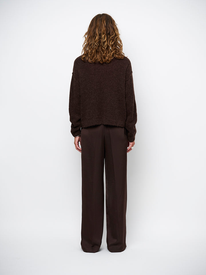 Dante 6 Ariama Crewneck Trui – Espresso Bruin-41% alpaca, 22% wol, 37% polyamide-DAMES TRUIEN & VESTEN-Bruin