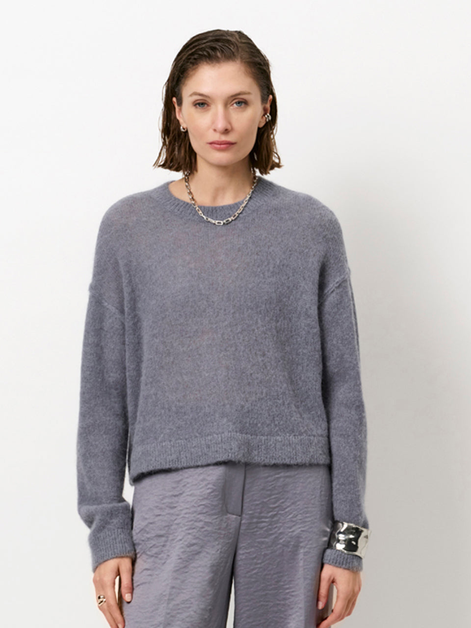 Dante 6 Ariama Knitted Sweater – Blauw-41% alpaca, 22% wool, 37% polyamide-DAMES TRUIEN & VESTEN-Blauw