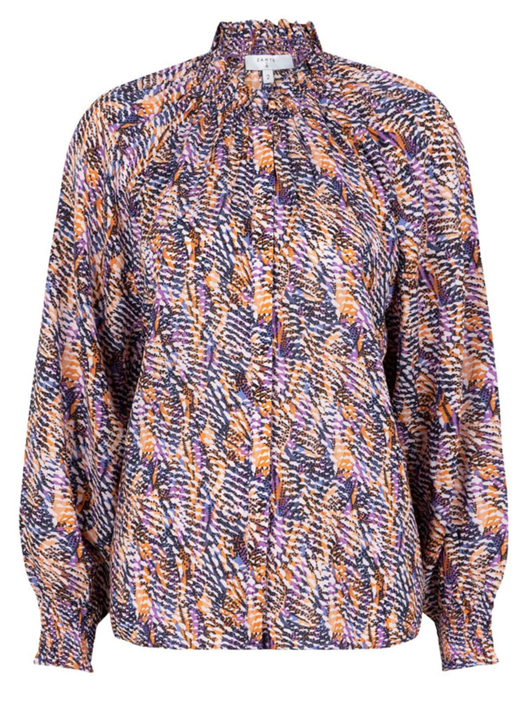 Dante 6 Bexley blouse-74% polyester, 18% viskose, 8% elasthaan-DAMES TOPS & BLOUSES-Paars