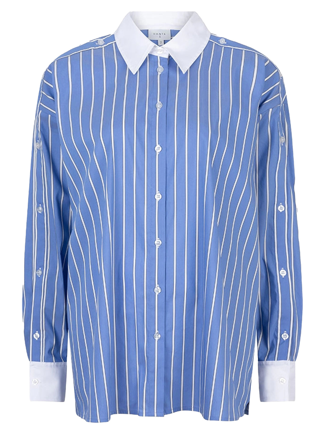 Dante 6 blouse DANDY-73% katoen, 23% polyamide, 4% elasthaan-DAMES TOPS & BLOUSES-Blauw