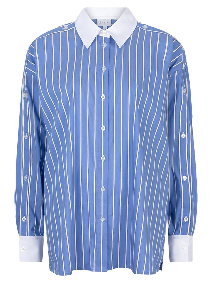 Dante 6 blouse DANDY-73% katoen, 23% polyamide, 4% elasthaan-DAMES TOPS & BLOUSES-Blauw