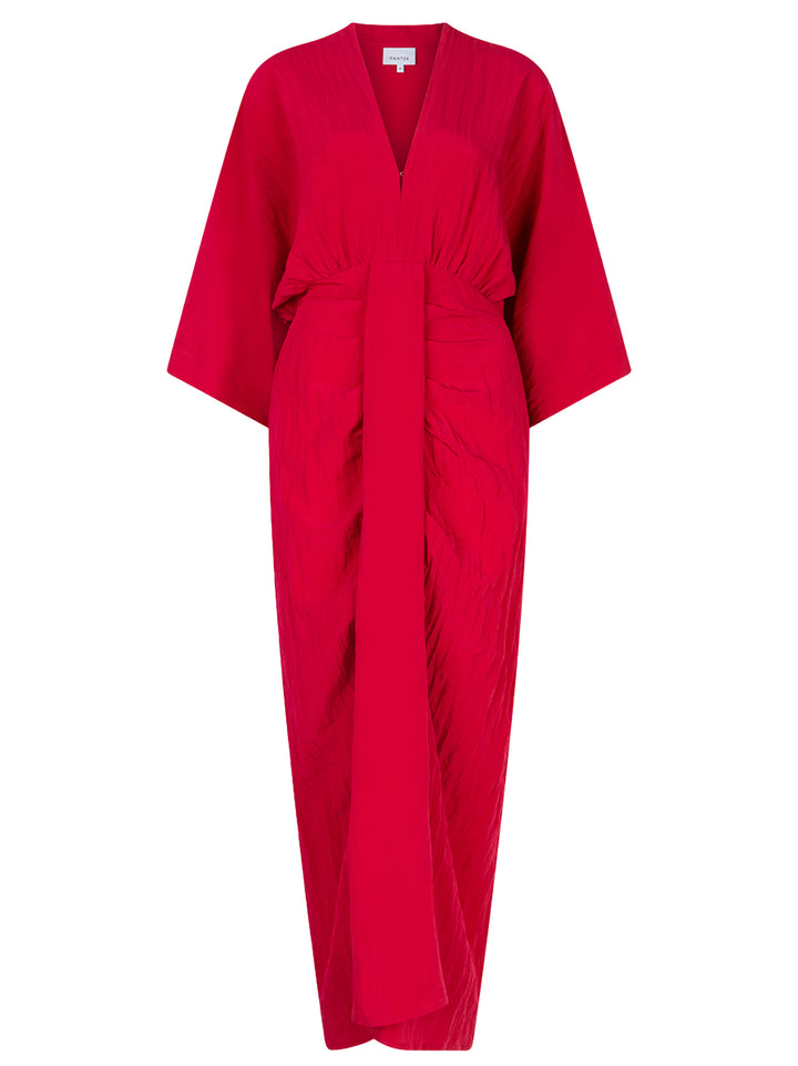 Dante 6 Bradshaw lange jurk – Rood-81% viscose, 19% polyamide-DAMES JURKEN-Rood