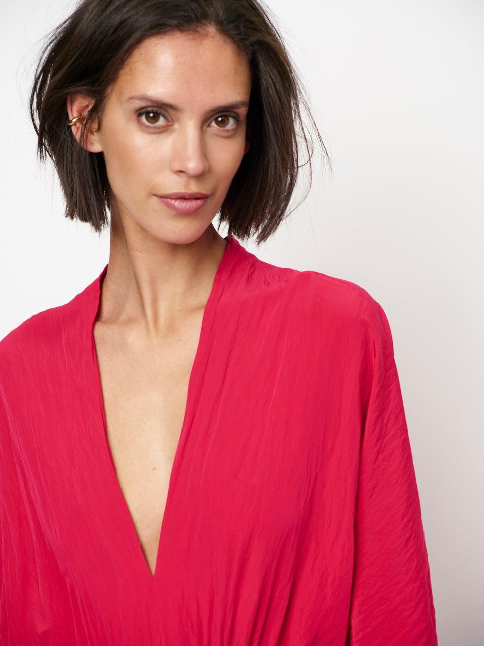 Dante 6 Bradshaw lange jurk – Rood-81% viscose, 19% polyamide-DAMES JURKEN-Rood