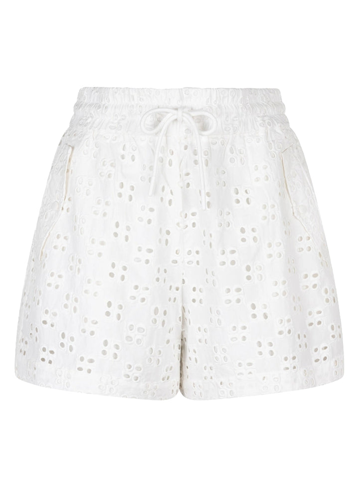 Dante 6 broderie shorts TREVA-100% katoen-DAMES BROEKEN-Wit