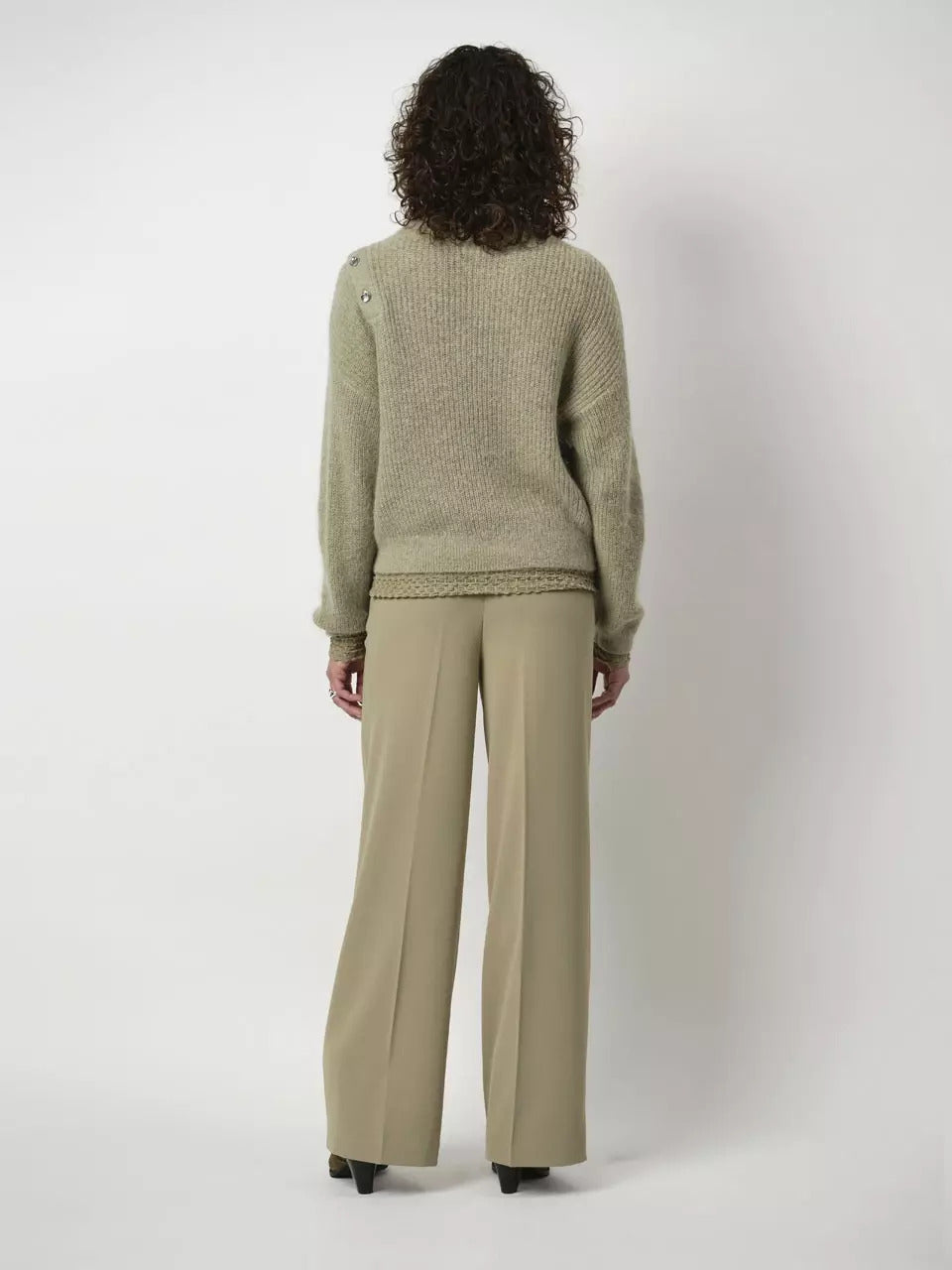 Dante 6 BRUNI trui-41% alpaca, 37% polyamid, 22% wool-DAMES TRUIEN & VESTEN-Groen