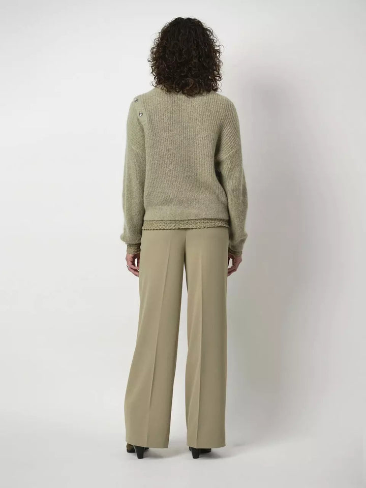 Dante 6 BRUNI trui-41% alpaca, 37% polyamid, 22% wool-DAMES TRUIEN & VESTEN-Groen