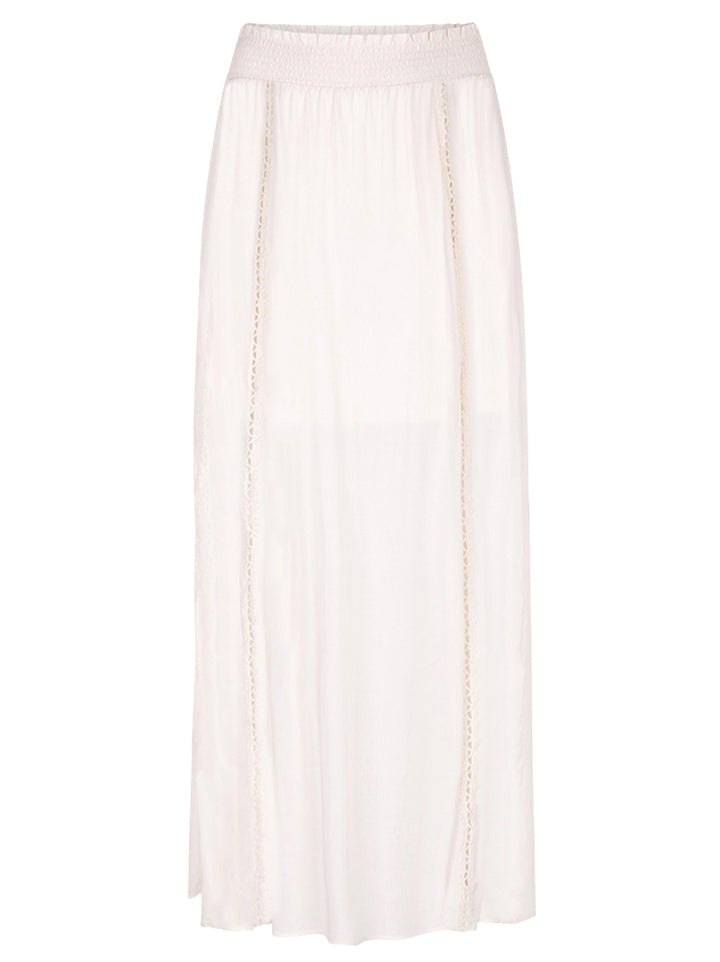 Dante 6 Callahan boho maxi rok met verfijnd detail-100% viskose-DAMES ROKKEN-Beige