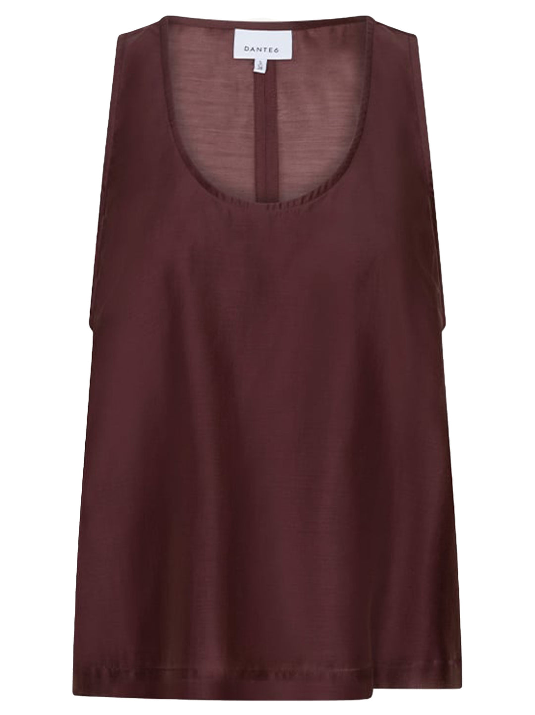 Dante 6 Corin relaxed fit tank top – Bruin-85% tencel, 15% polyester-DAMES TOPS & BLOUSES-Bruin