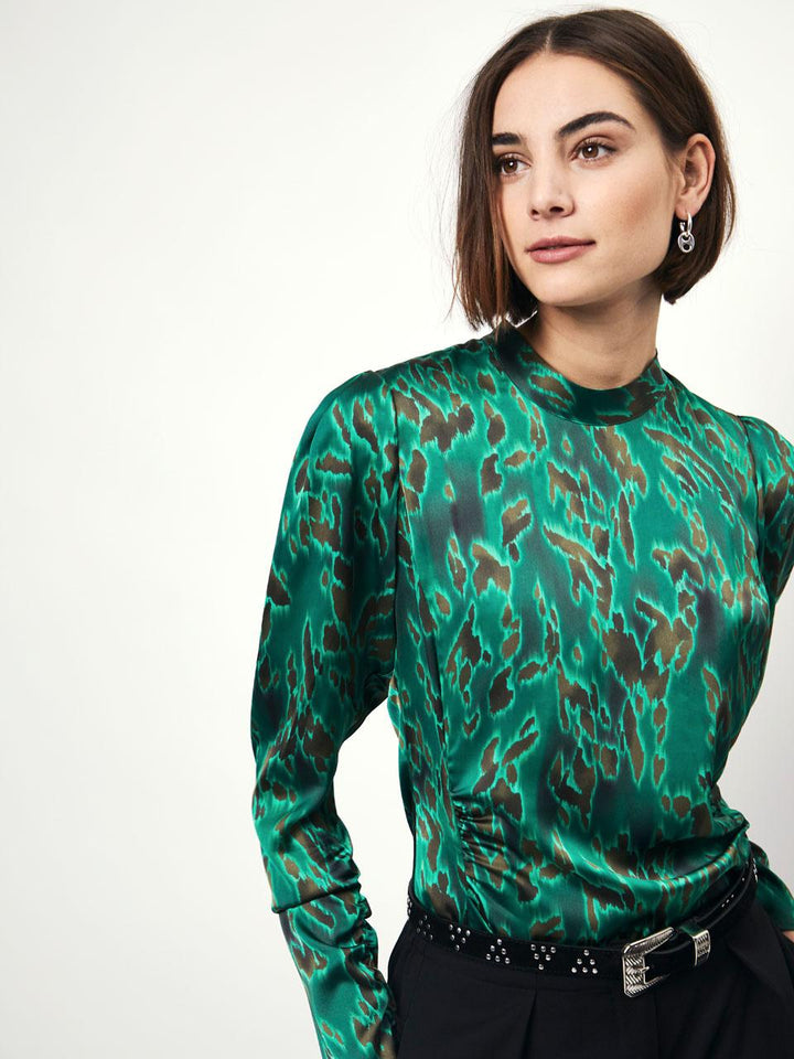 Dante 6 D6ENDORA blouse-100% poilyester-DAMES TOPS & BLOUSES-Groen