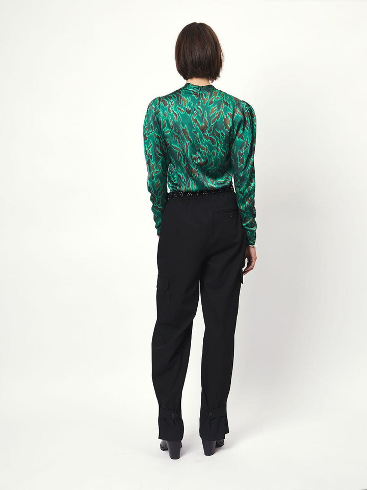 Dante 6 D6ENDORA blouse-100% poilyester-DAMES TOPS & BLOUSES-Groen