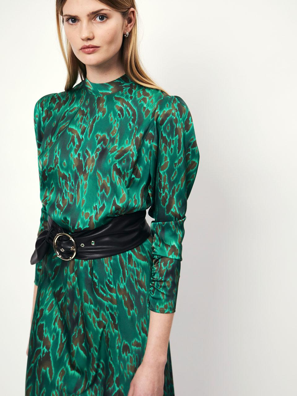 Dante 6 D6ENDORA blouse-100% poilyester-DAMES TOPS & BLOUSES-Groen