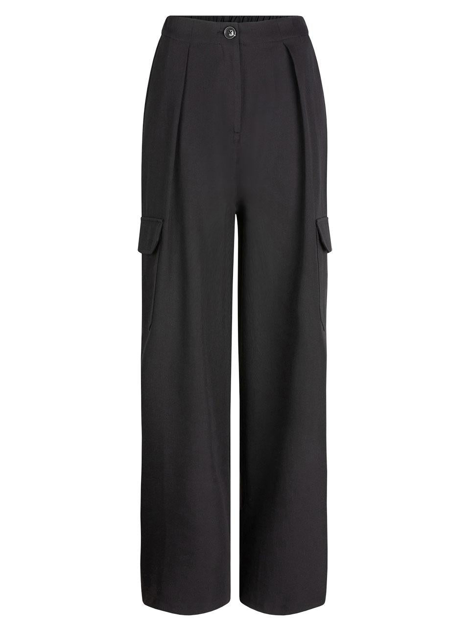 Dante 6 D6HARLOW pantalon-57% polyester, 30% tencel, 13% katoen-DAMES BROEKEN-Zwart