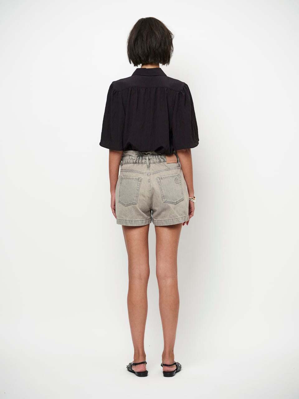 Dante 6 Devi Cropped Blouse – Zwart-81% viscose, 19% polyamide-DAMES TOPS & BLOUSES-Zwart