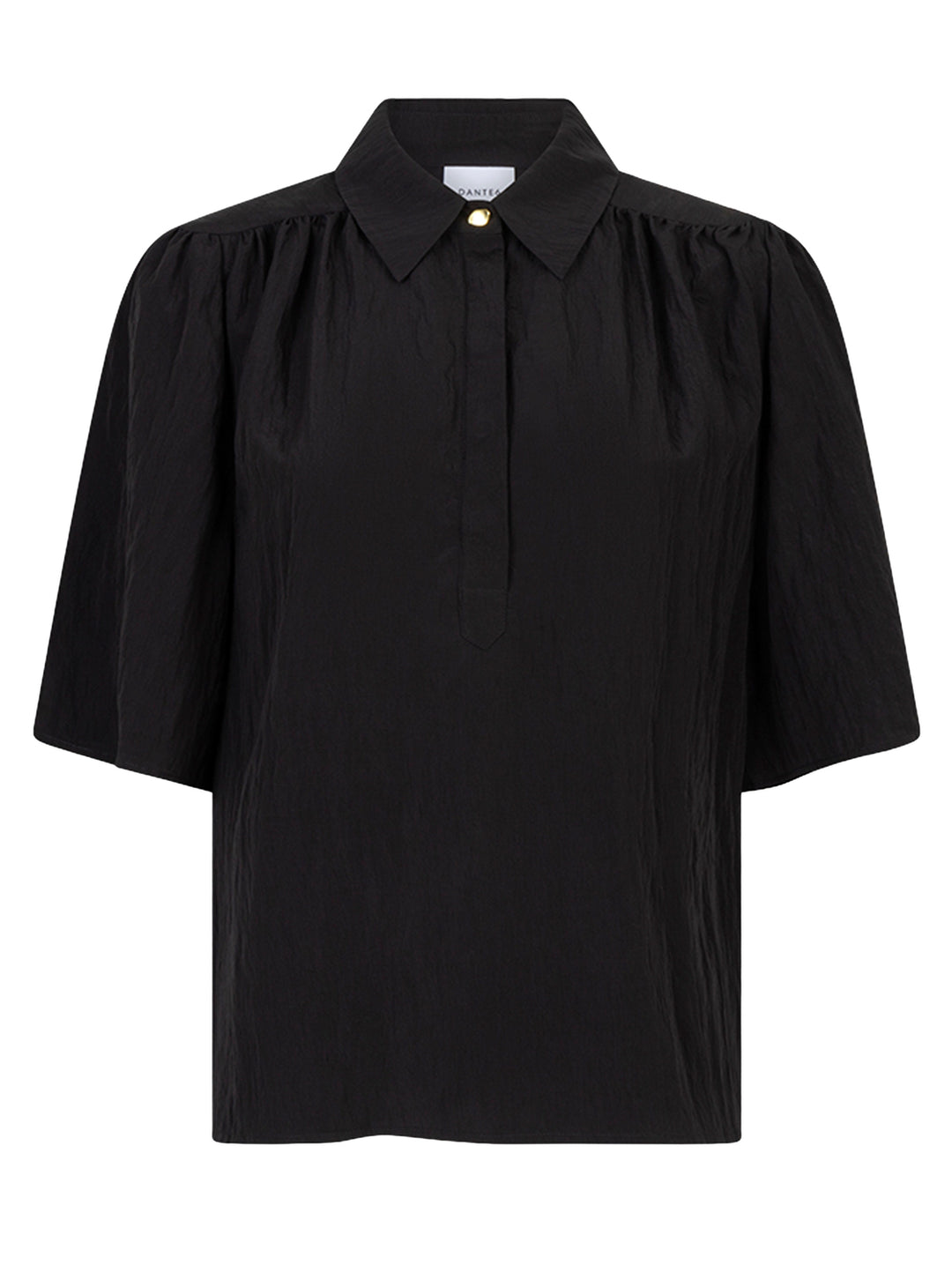 Dante 6 Devi Cropped Blouse – Zwart-81% viscose, 19% polyamide-DAMES TOPS & BLOUSES-Zwart