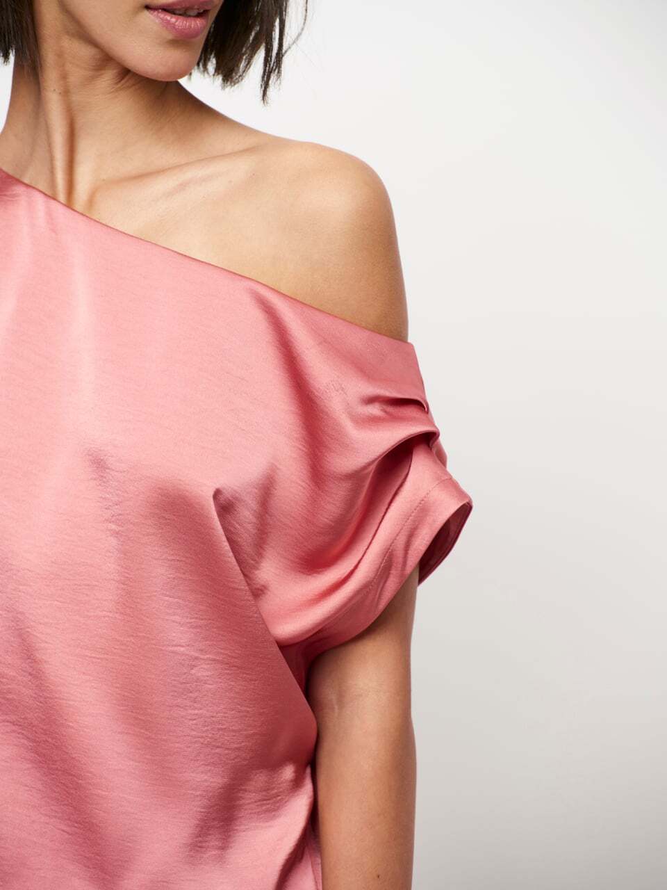 Dante 6 Epic off-shoulder satijnen maxijurk – Roze-100% polyester-DAMES JURKEN-Roze