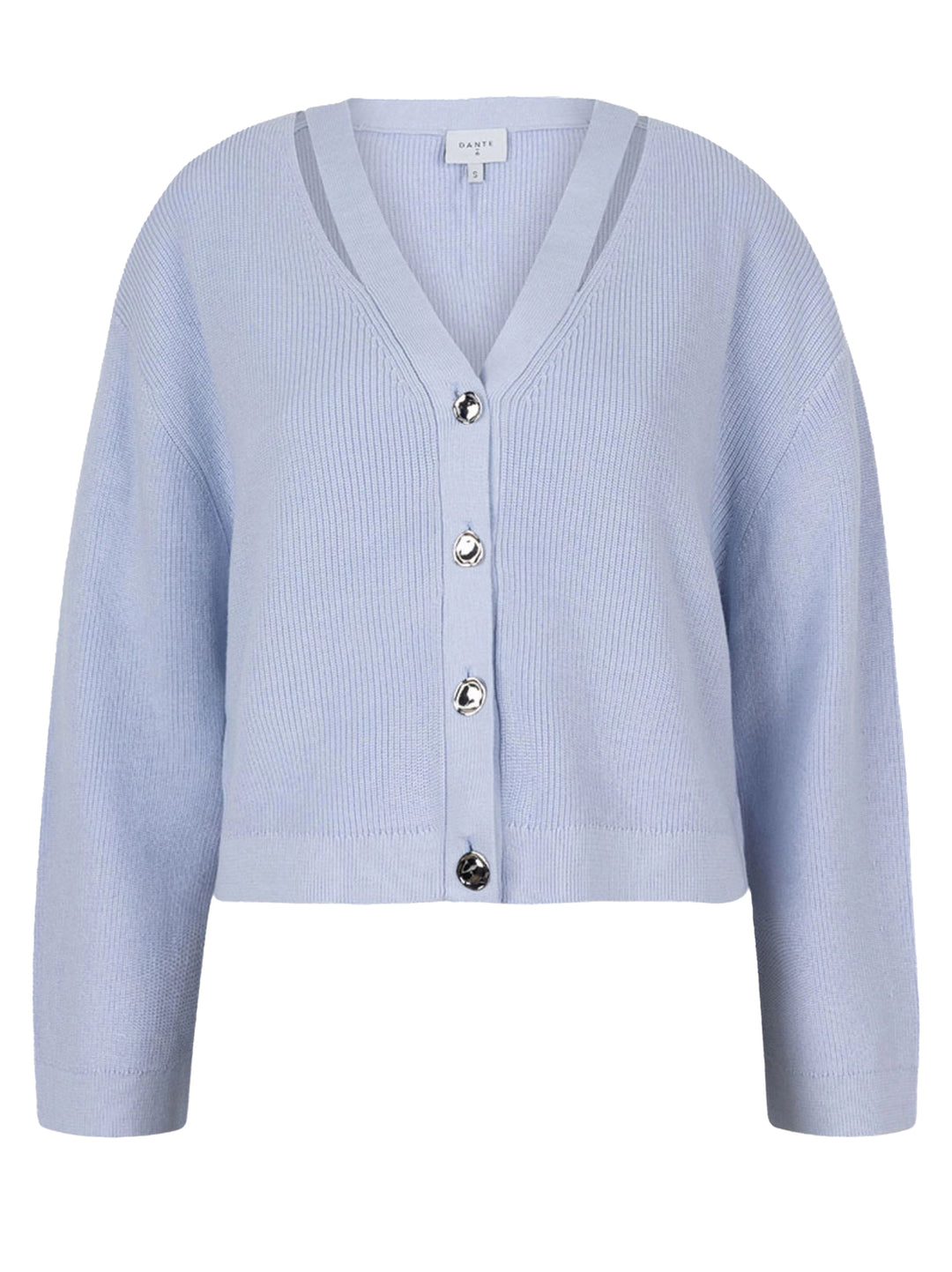 Dante 6 JENY vest lichtblauw-80% katoen, 20% wol-DAMES TRUIEN & VESTEN-Blauw