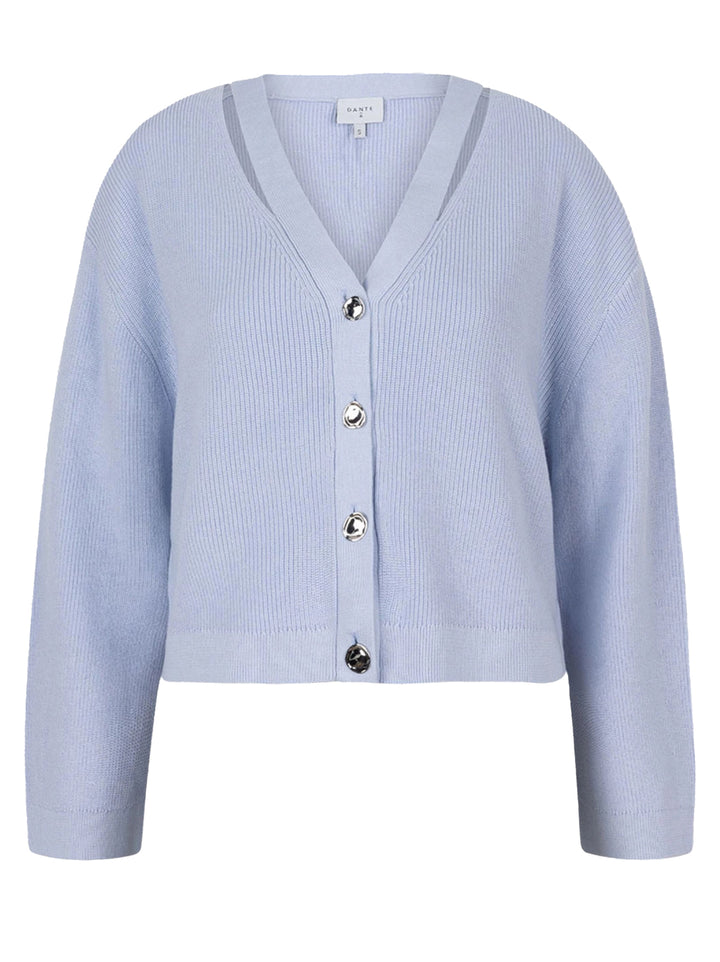 Dante 6 JENY vest lichtblauw-80% katoen, 20% wol-DAMES TRUIEN & VESTEN-Blauw