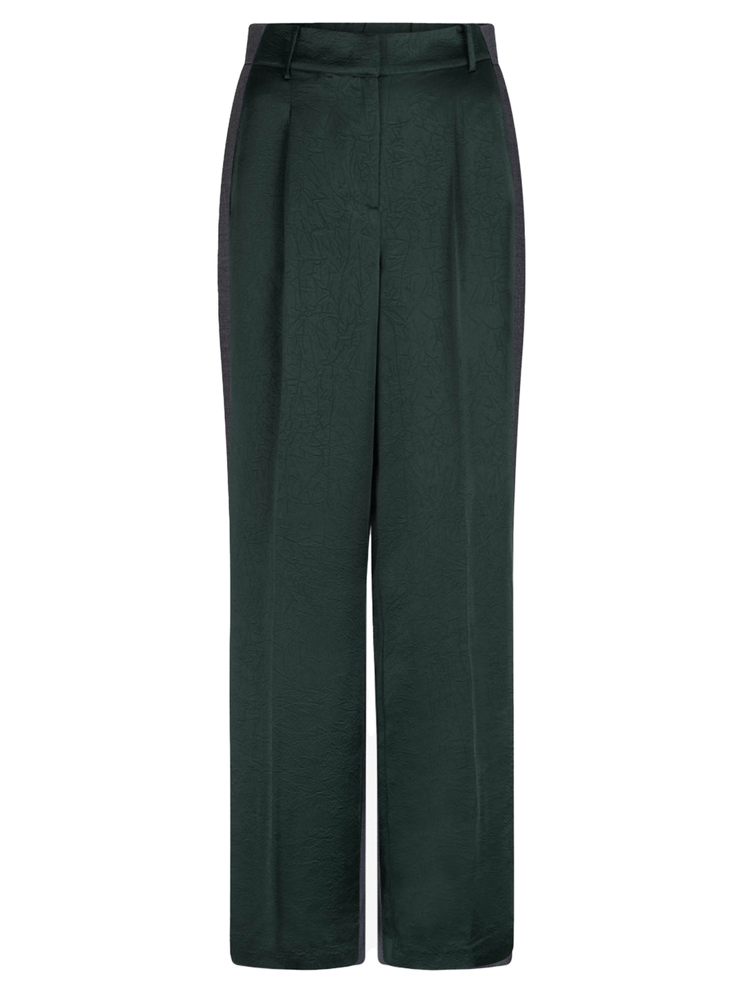 Dante 6 Jules Creased Satin Pants – Groen-100% polyester-DAMES BROEKEN-Groen