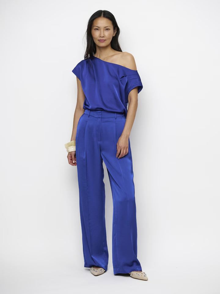 Dante 6 Jules satijnen broek – Blauw-100% polyester-DAMES BROEKEN-Blauw