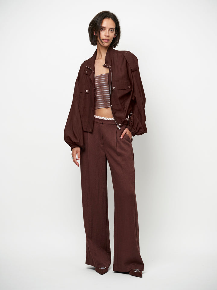 Dante 6 Kenila Pantalon – Bruin-67% viscose, 33% polyamide-DAMES BROEKEN-Bruin