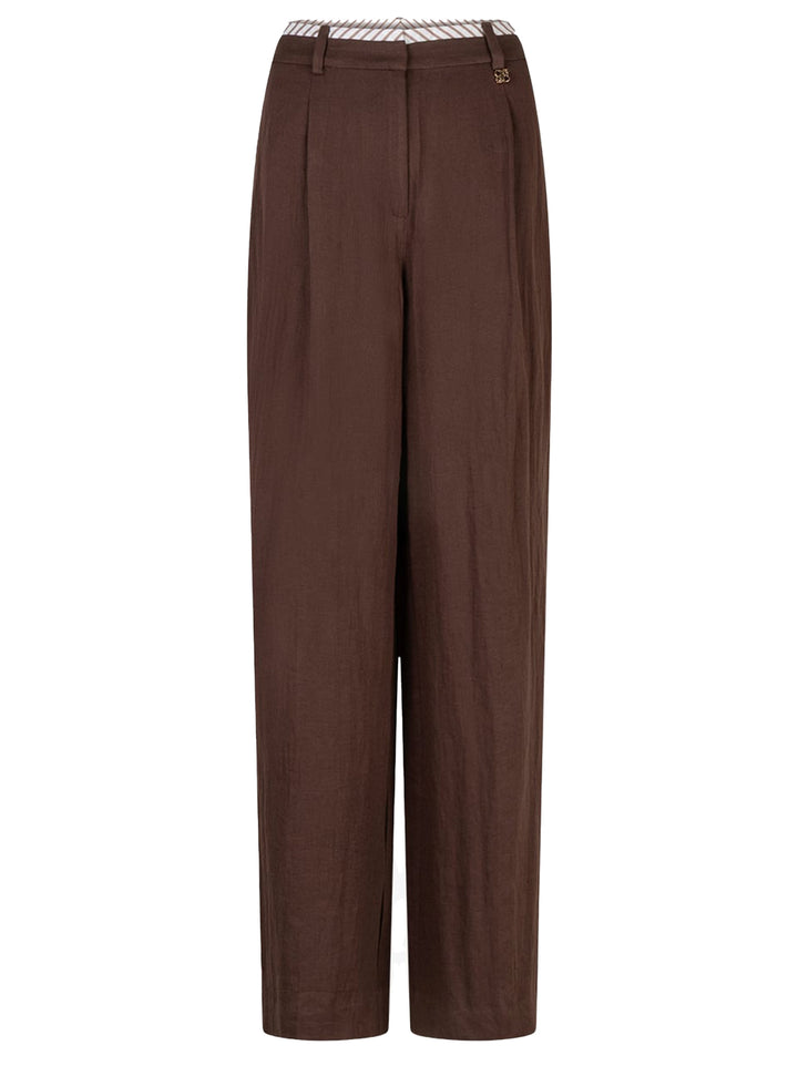 Dante 6 Kenila Pantalon – Bruin-67% viscose, 33% polyamide-DAMES BROEKEN-Bruin