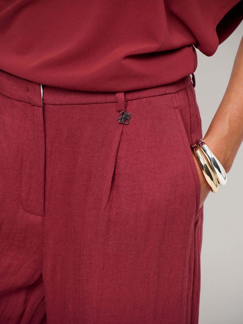 Dante 6 Kenila pantalon – Rood-67% viscose, 33% polyamide-DAMES BROEKEN-Rood