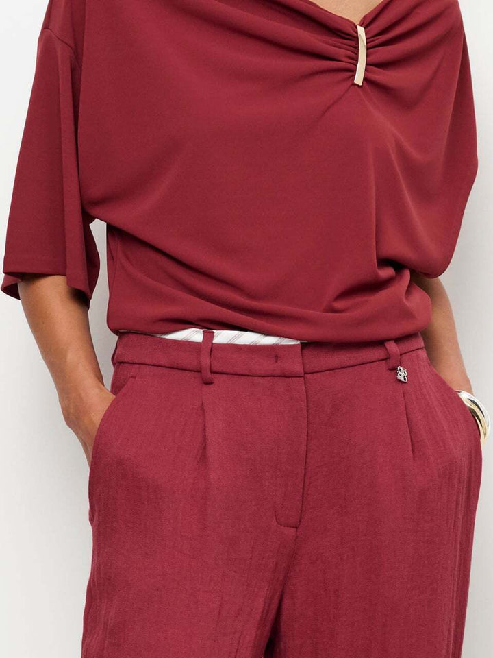 Dante 6 Kenila pantalon – Rood-67% viscose, 33% polyamide-DAMES BROEKEN-Rood