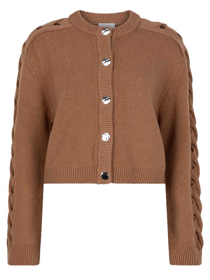 Dante 6 Knit Cardigan – Bruin-50% wol, 30% polyamide, 20% modal-DAMES TRUIEN & VESTEN-Bruin