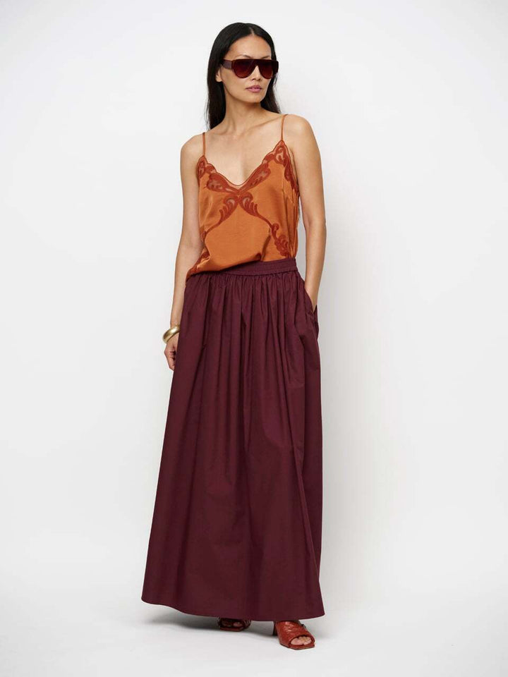 Dante 6 Ligne kanten camisole top – Oranje-100% polyester-DAMES TOPS & BLOUSES-Oranje