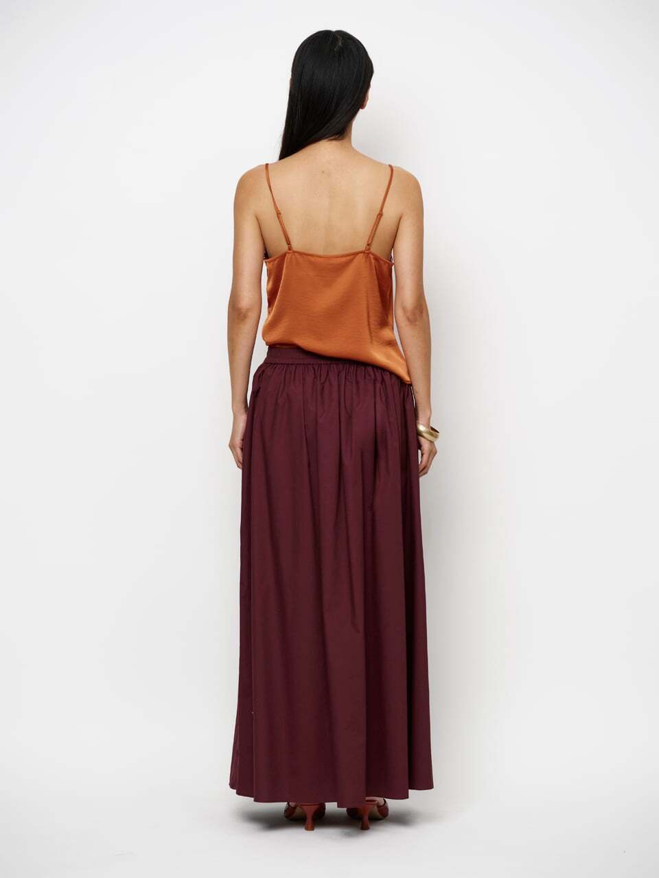 Dante 6 Ligne kanten camisole top – Oranje-100% polyester-DAMES TOPS & BLOUSES-Oranje