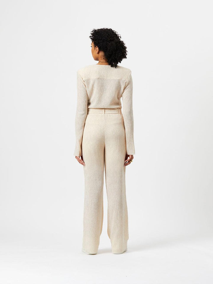 Dante 6 LOU belted pants-66% lyocell, 32% polyester, 2% elasthaan-DAMES BROEKEN-Room