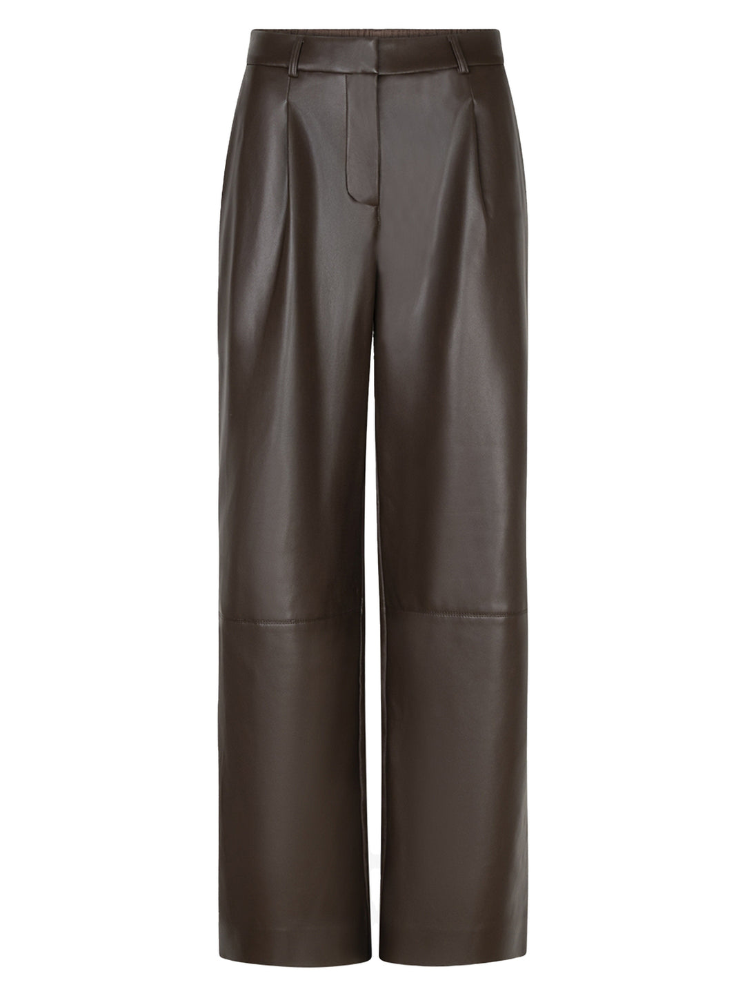 Dante 6 Mid‑Waist Wide Leg Pantalon – Bruin-100% polyester-DAMES BROEKEN-Bruin