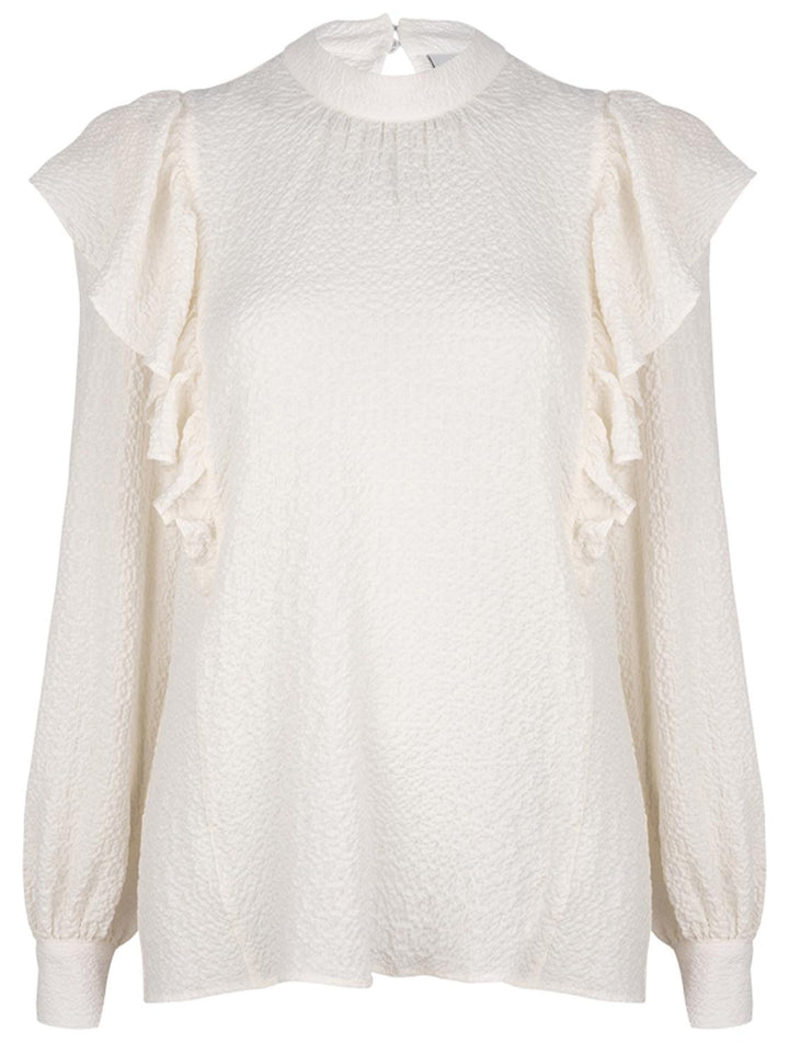 Dante 6 Moonchild top-51% polyester, 48% viskose, 1% polyamide-DAMES TOPS & BLOUSES-Wit