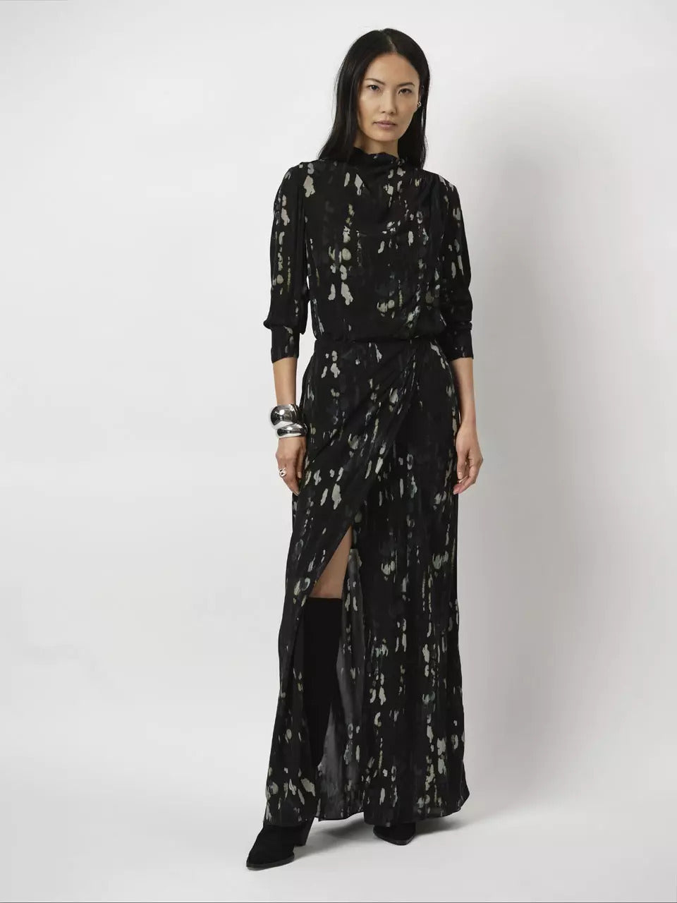 Dante 6 NESRIN top-100% viscose-DAMES TOPS & BLOUSES-Zwart