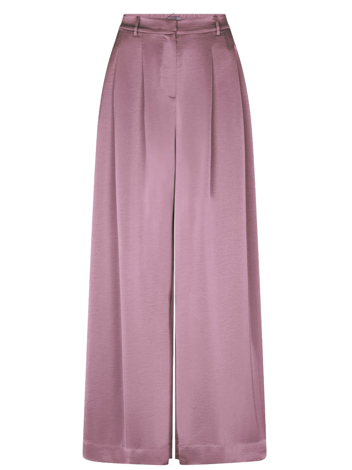 Dante 6 Onique wide leg broek satijn look – Paars-100% polyester-DAMES BROEKEN-Paars