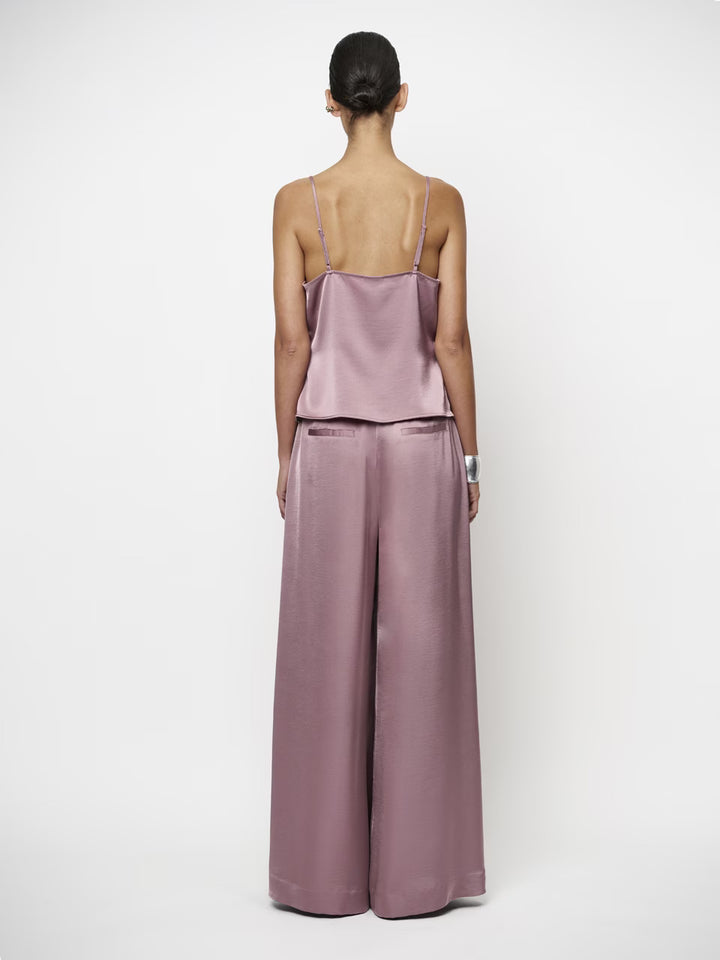 Dante 6 Onique wide leg broek satijn look – Paars-100% polyester-DAMES BROEKEN-Paars