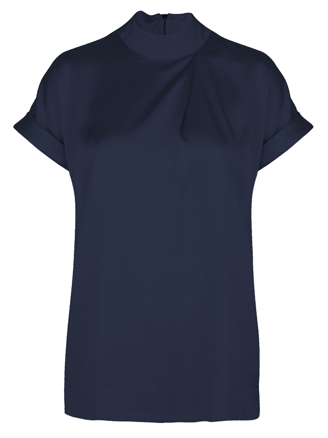 Dante 6 Opium Satin Top – Blauw-100% polyester-DAMES TOPS & BLOUSES-Blauw