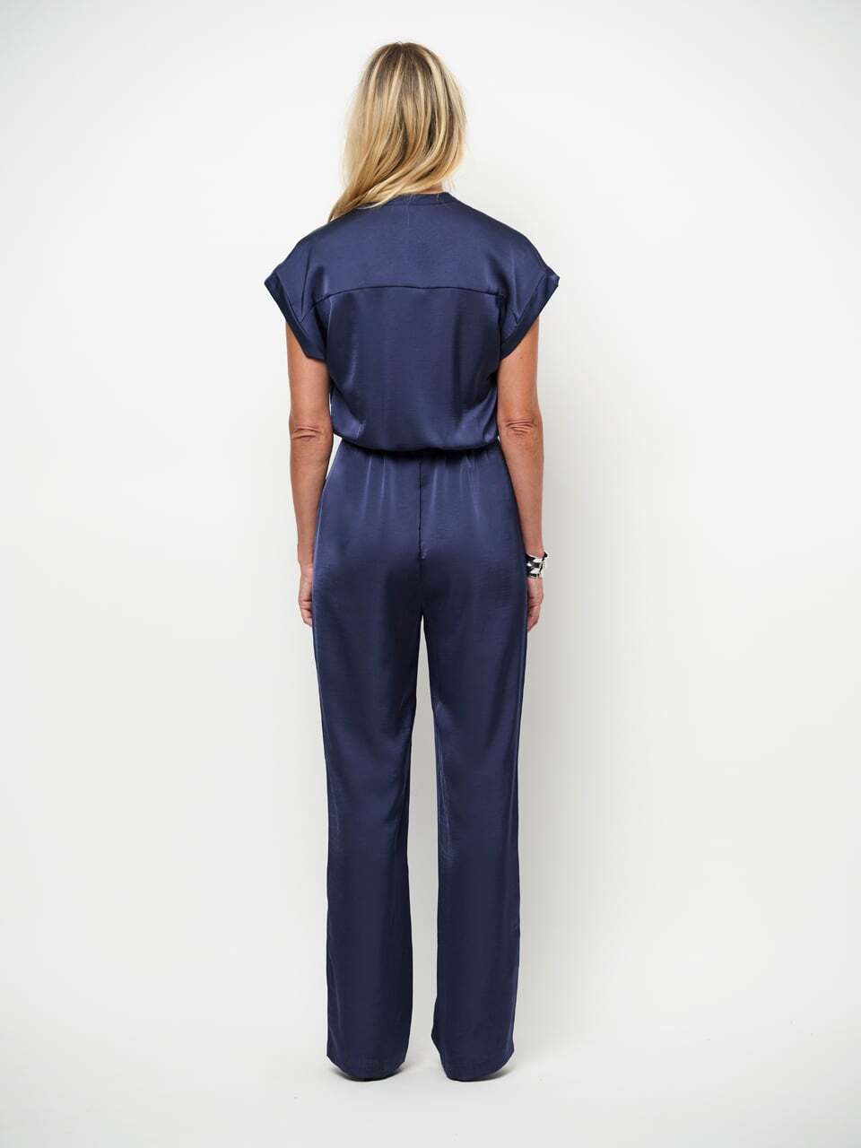 Dante 6 Oyana satijnen jumpsuit – Blauw-100% polyester-DAMES JURKEN-Blauw