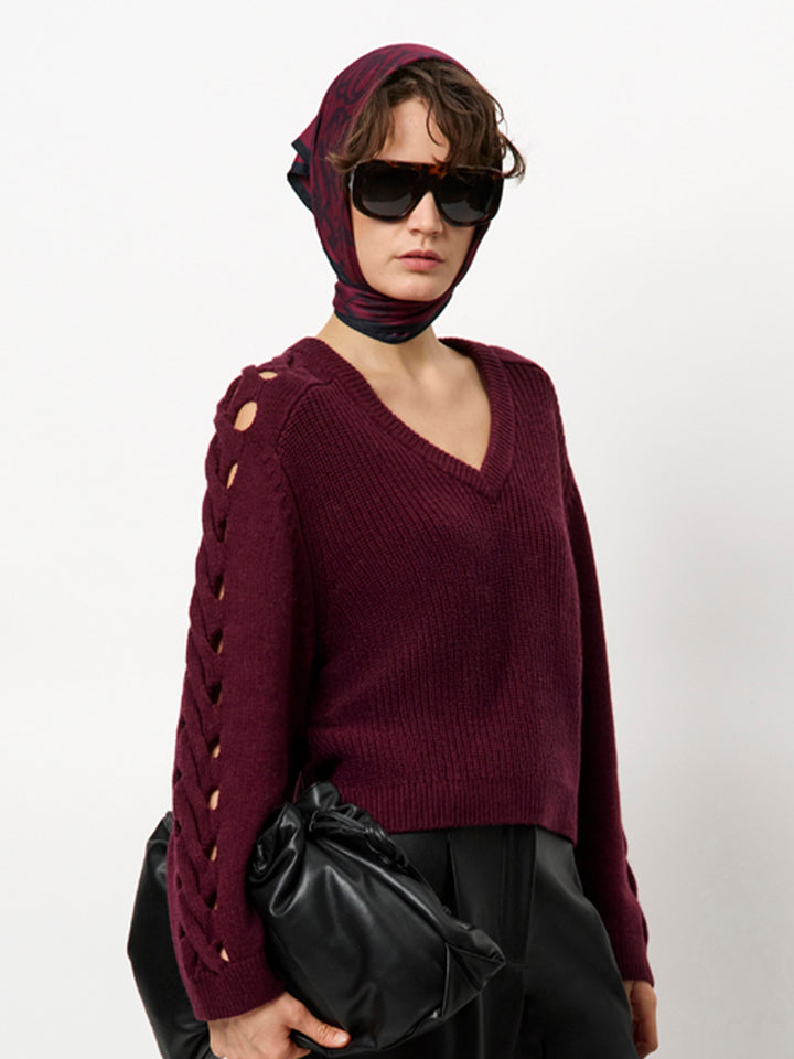 Dante 6 Paloma Trui – Rood-50% wol, 30% polyamide, 20% modal-DAMES TRUIEN & VESTEN-Rood