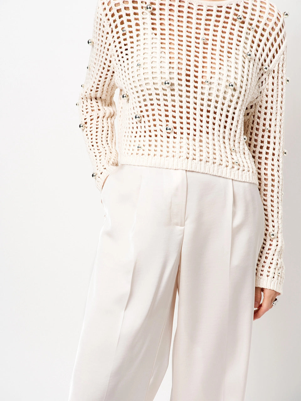 Dante 6 pantalon – White-100% polyester-DAMES BROEKEN-Beige